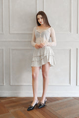 Ariel flare skirt (beige)