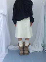 soft corduroy banding skirt