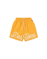Script Logo Nylon Shorts - Yellow