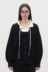 balloon sleeve loose fit cardigan