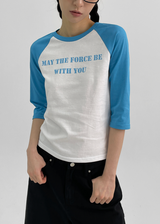 [MADE] コンジコントラストラグラン3/4スリーブTシャツ