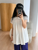 pleats collar mini dress 