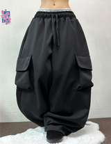 バルーンオーバーワイドボクシーカーゴヒップロングパンツ🩶🖤2カラー