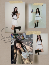 Sporty Hooded Flare Skirt Two Piece