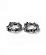 ブラックスターワンタッチイヤリングピアス 2PCS