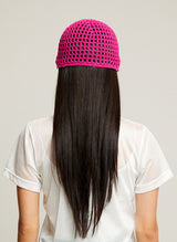 Crochet Net Beanie (pink)
