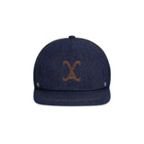 VA Curved Denim Stitch Detail 5Panel Ball Cap / Indigo