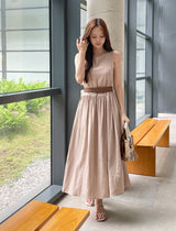Keds Sleeveless Flare Long One Piece (Belt Set)