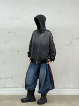 RELABEL ('LABEL) ヘビーデューティーガーディエントハイネッククレセントポケットニンジャジップフーディー