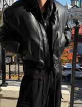 [F/W] Leather padding blouson(2color)