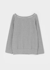 [MADE] Mumu Boat Neck Shirred Long Sleeve Tee