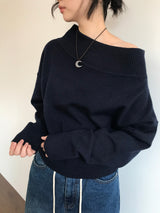 エアリーオフショルダーニット (3Colors)