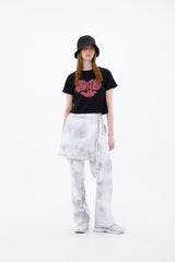 RAINDROP SKIRT PANTS / BLACK
