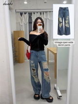 ヴィンテージワイドデニムパンツ