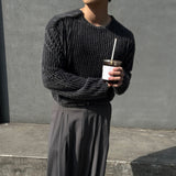 LMN Angora Shoulder Burton Stripe Long Sleeve Tee (3 colors)