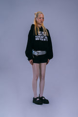 LETTERING HOODIE - BLACK