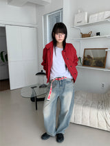 SAND WASHED WIDE JEANS (2C)