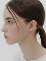 26SS★ Subni Flow Silver One-Touch Earrings S