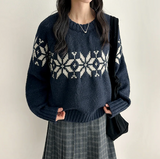 Eve High Quality Nordic Snowflake Round Knit