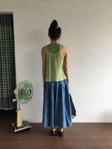 Mori denim long skirt (1color)