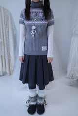 Bor nordic short-sleeve knit