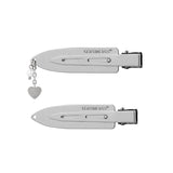 NO.513 [SILVER] SURFBOARD HEART HAIR PIN