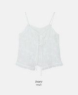 [SHOPPERMADE] Flower See-through 2WAY Sleeveless Blouse