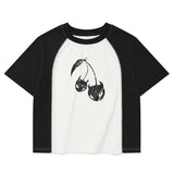 COLOR BLOCK RAGLAN T-SHIRT - WHITE