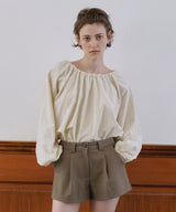 Herringbone shorts_beige