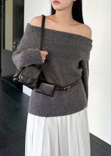 Coen Oversized Off-shoulder Knit [3co]