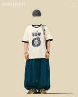 [SEMADE] ワイドナイロンバルーンカーゴパンツ