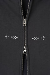 Mute Stud Crop Hoodie Zip-Up (4color) (No.1008)