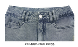 Damage-Layered-Skirt-Denim-Pants - 1COLOR
