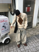 No.1493 D roll-up button KNIT (3color)