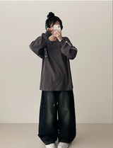 Football Two-Line Loose Fit Sweatshirt