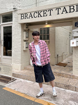 Brandy Pigment-Dyed Check Shirt