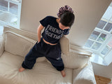  Friends Together Patchwork T Shirt - Navy (Fit Type)