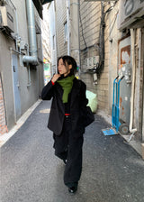  TUCK COTTON WIDE PANTS