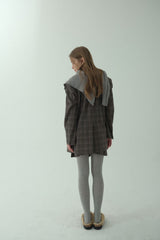 GLAM CHECK DOUBLE JACKET_BEIGE