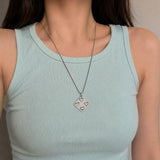 Crystal Heart Tile Necklace