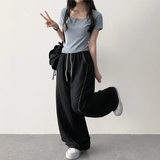 デーモスパンボタンショートスリーブTシャツ