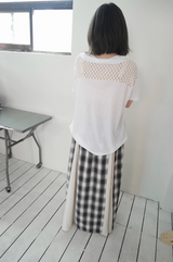 daisy check skirt (2c)