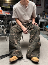 [Unisex] ワッフルヘンリーネックハーフスリーブ (4color)
