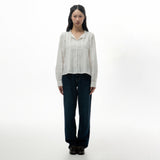  BETTY PINTUCK BLOUSE (WHITE)