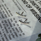 [925silver] Under line cubic earring