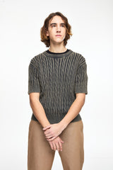 Posh Cable Stone Washing Knit