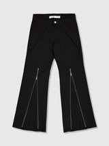 Ghost In The Shell Zip Pleat Pants (Black)