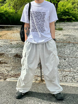 スクエアフレームレタリング半袖Tシャツ 3C