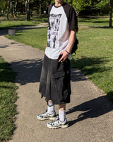 Daken Distressed Cargo Denim Bermuda