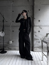 suede drape rider jacket (2color)